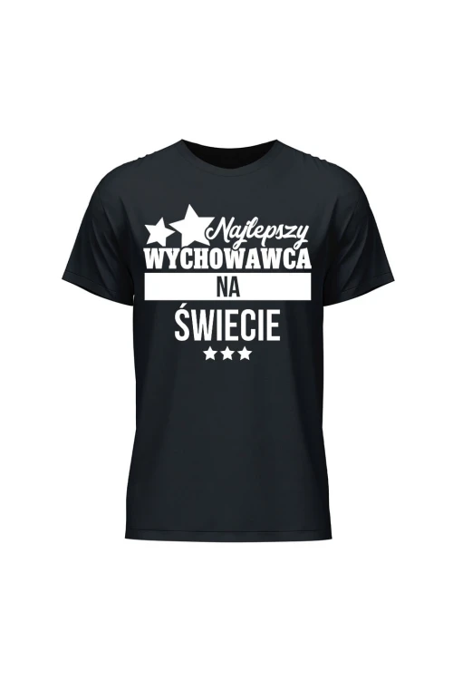 Koszulka męska Najlepszy wychowawca na świecie - czarna