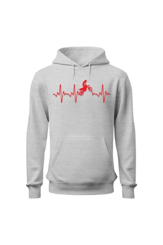 Bluza męska z kapturem Motocross heartbeat