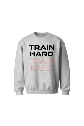 Bluza dziecięca bez kaptura Train Hard - szara