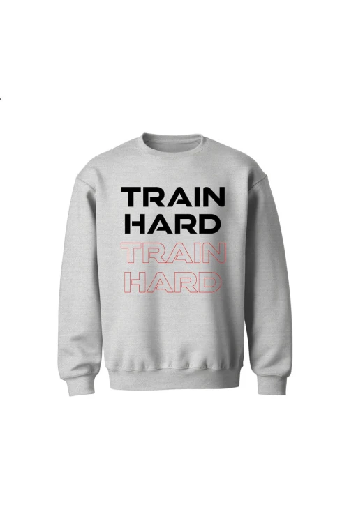 Bluza dziecięca bez kaptura Train Hard - szara