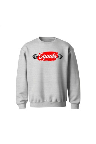 Bluza dziecięca bez kaptura Squats - szara