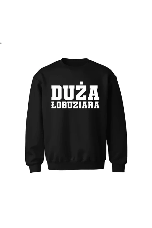 Bluza dziecięca bez kaptura Duża Łobuziara - czarna