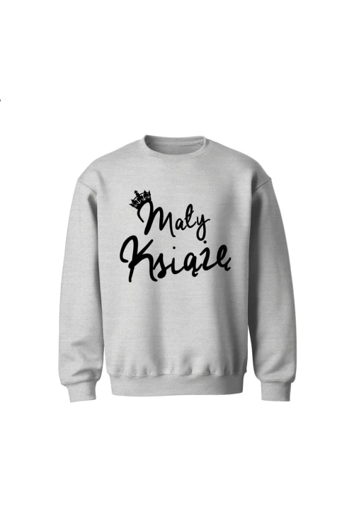 Bluza dziecięca bez kaptura Mały Książę - szara