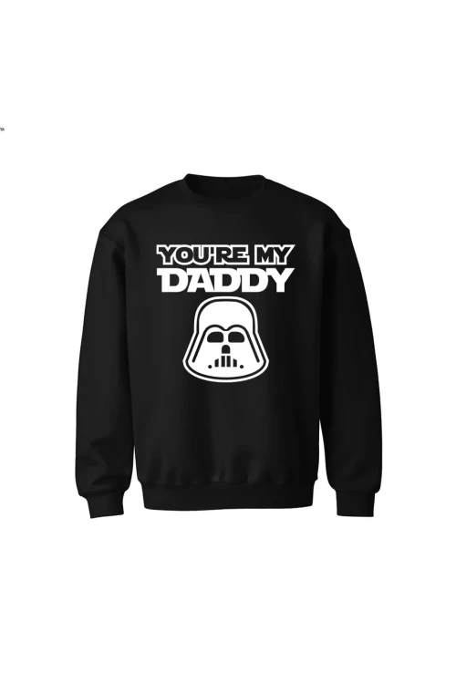 Bluza dziecięca bez kaptura You're my daddy - czarna