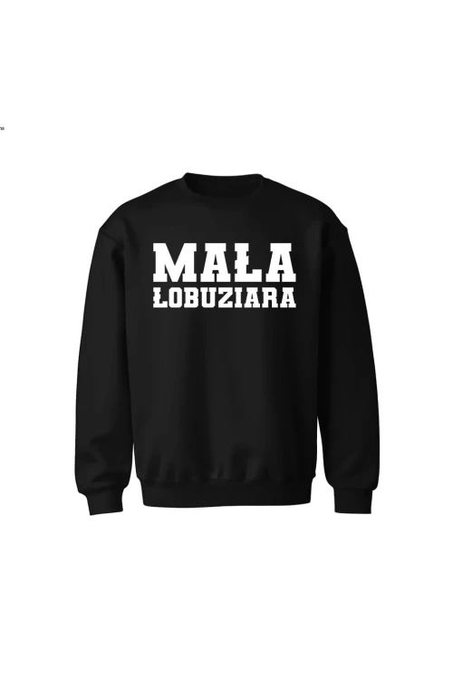 Bluza dziecięca bez kaptura Mała łobuziara - czarna