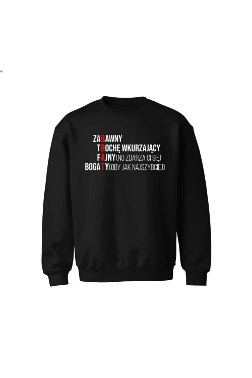 Bluza dziecięca bez kaptura Brat cechy krzyżówka - czarna