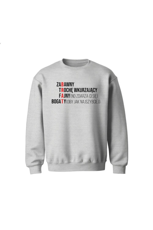 Bluza dziecięca bez kaptura Brat cechy krzyżówka - szara