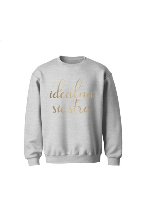 Bluza dziecięca bez kaptura Idealna siostra - szara