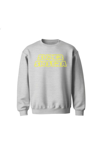 Bluza dziecięca bez kaptura Super siostra - szara