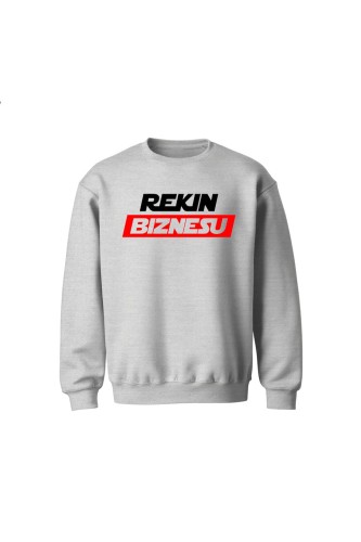 Bluza dziecięca bez kaptura Rekin biznesu - szara
