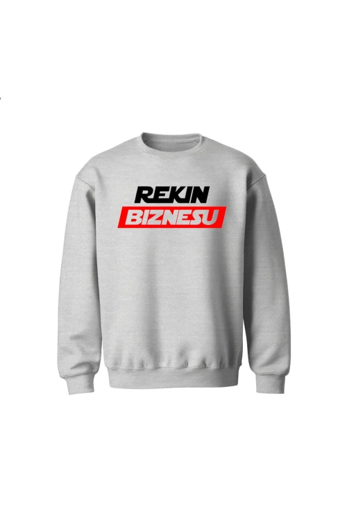 Bluza dziecięca bez kaptura Rekin biznesu - szara