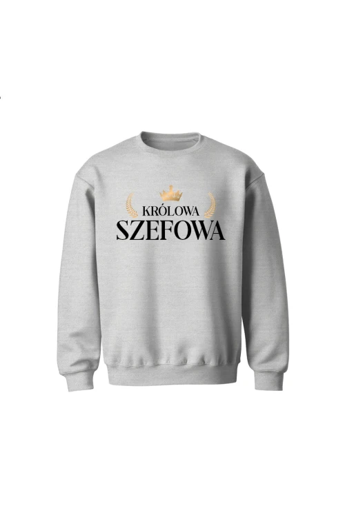 Bluza dziecięca bez kaptura Królowa Szefowa - szara