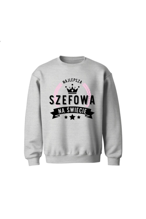 Bluza dziecięca bez kaptura Najlepsza Szefowa na świecie - szara