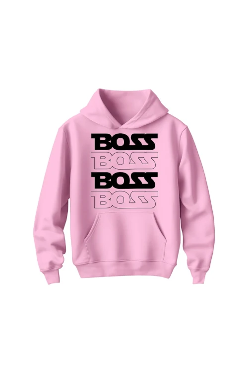 Bluza dziecięca z kapturem Boss boss - różowa