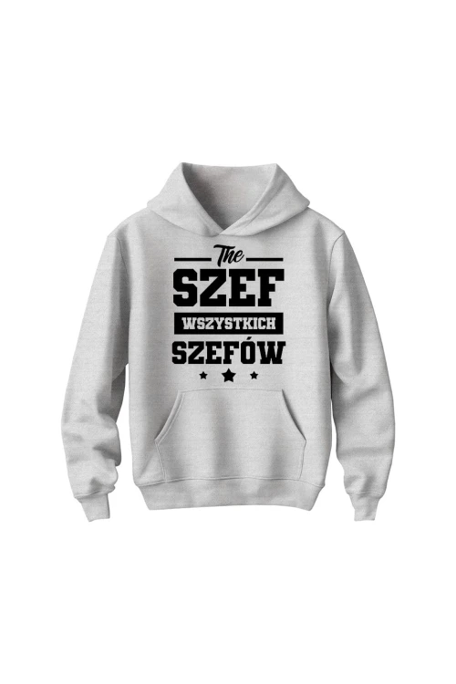Bluza dziecięca z kapturem The szef wszystkich szefów - szara