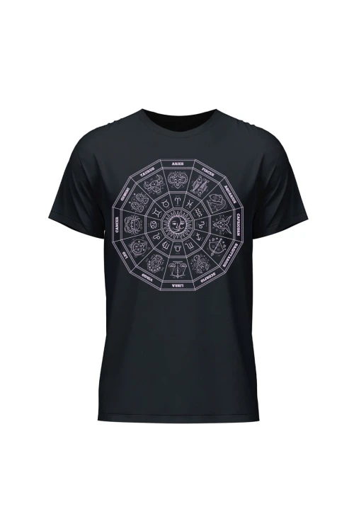 Koszulka męska Znaki zodiaku - czarna