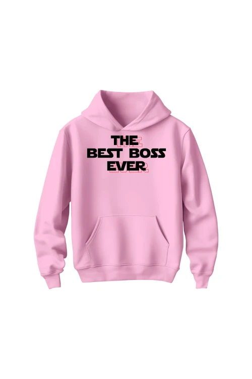Bluza dziecięca z kapturem The best boss ever - różowa
