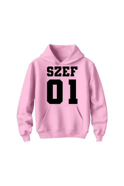 Bluza dziecięca z kapturem Szef 01 - różowa
