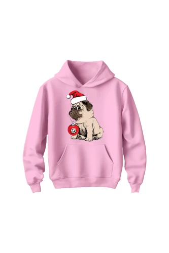 Bluza dziecięca z kapturem Świąteczny piesek 