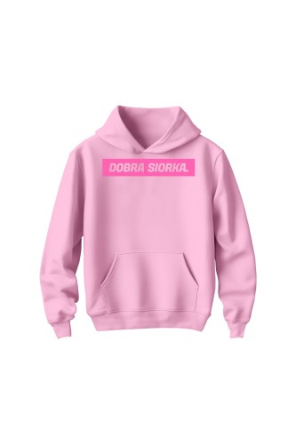 Bluza dziecięca z kapturem Dobra siorka - różowa