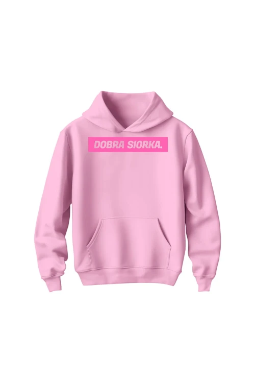 Bluza dziecięca z kapturem Dobra siorka - różowa