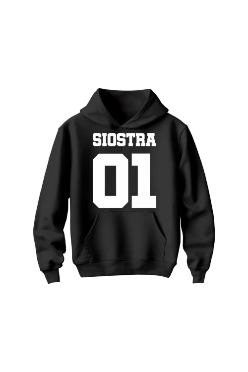 Bluza dziecięca z kapturem Siostra 01 - czarna