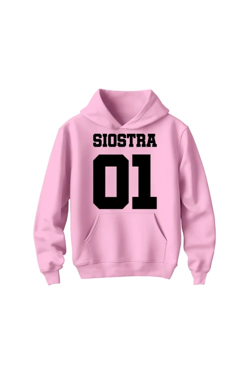 Bluza dziecięca z kapturem Siostra 01 - różowa