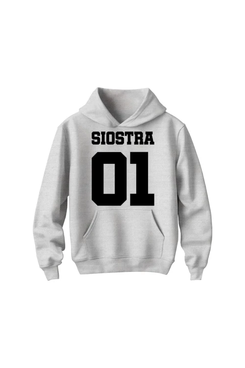 Bluza dziecięca z kapturem Siostra 01 - szara