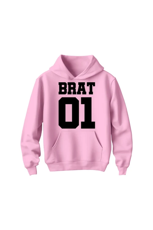 Bluza dziecięca z kapturem Brat 01 - różowa