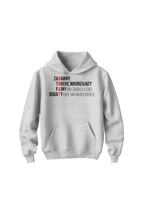 Bluza dziecięca z kapturem Brat cechy krzyżówka - szara