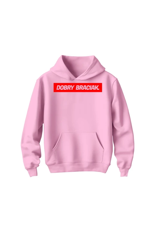 Bluza dziecięca z kapturem Dobry braciak - różowa