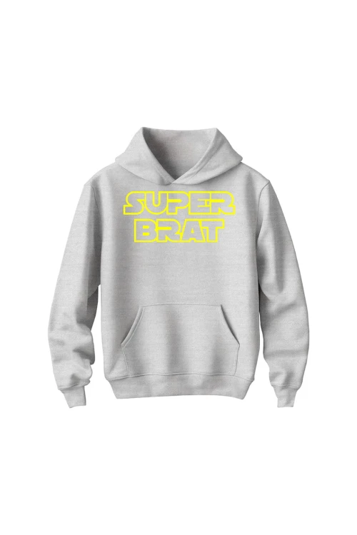 Bluza dziecięca z kapturem Super brat - szara