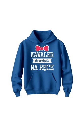 Bluza dziecięca z kapturem Kawaler do wzięcia na ręce - niebieska