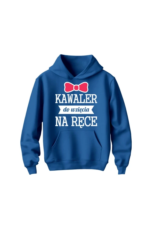Bluza dziecięca z kapturem Kawaler do wzięcia na ręce - niebieska
