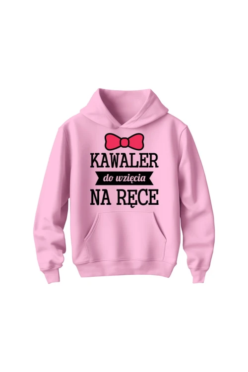 Bluza dziecięca z kapturem Kawaler do wzięcia na ręce - różowa