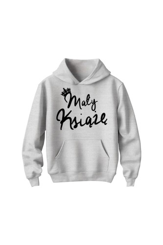 Bluza dziecięca z kapturem Mały Książę - szara