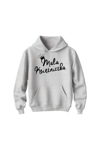 Bluza dziecięca z kapturem Mała Księżniczka - szara