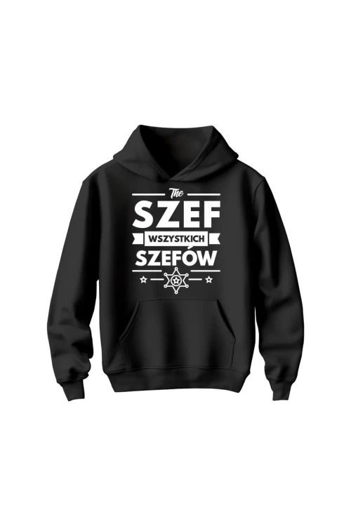 Bluza dziecięca z kapturem Szef wszystkich szefów - czarna