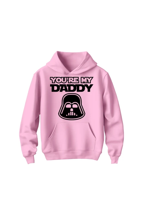 Bluza dziecięca z kapturem You're my daddy - różowa