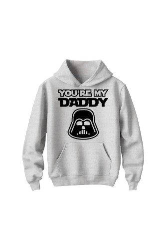 Bluza dziecięca z kapturem You're my daddy - szara
