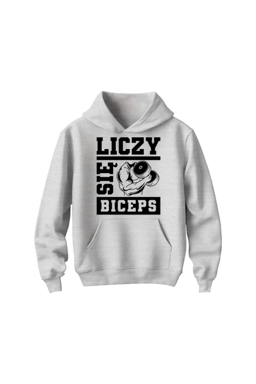 Bluza dziecięca z kapturem Liczy się biceps - szara