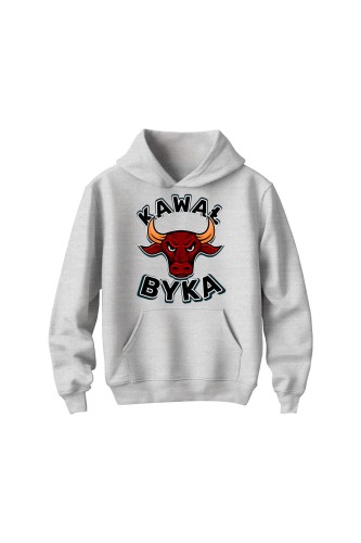 Bluza dziecięca z kapturem Kawał byka - szara
