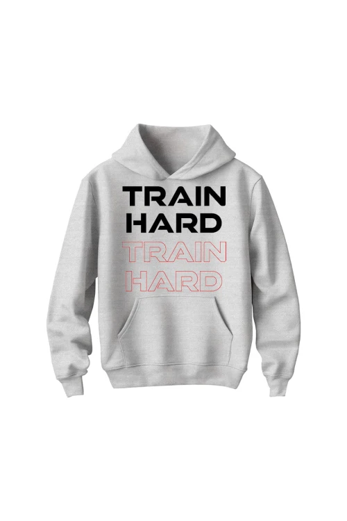 Bluza dziecięca z kapturem Train Hard - szara