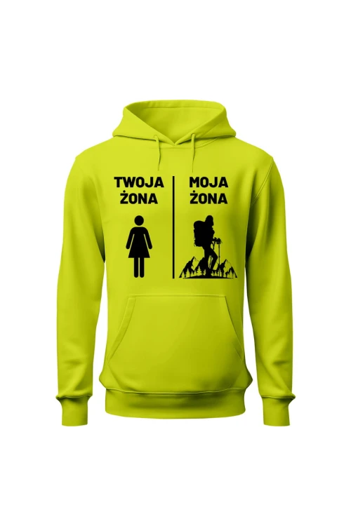 Bluza męska z kapturem Twoja żona Moja żona