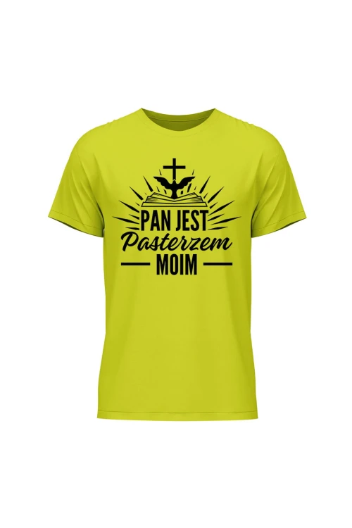 Koszulka męska Pan jest pasterzem moim - limonka
