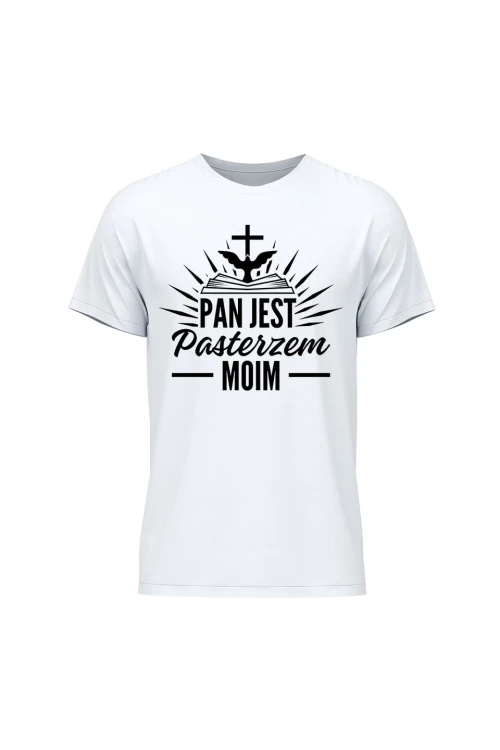 Koszulka męska Pan jest pasterzem moim - biała