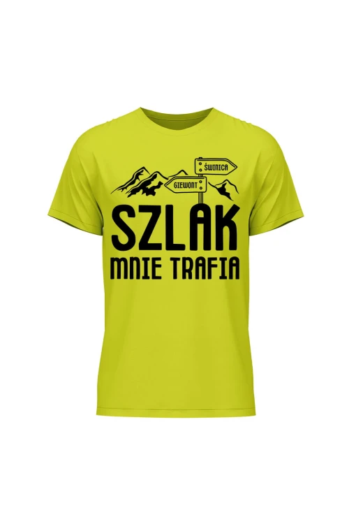 Koszulka męska Szlak mnie trafia - limonka