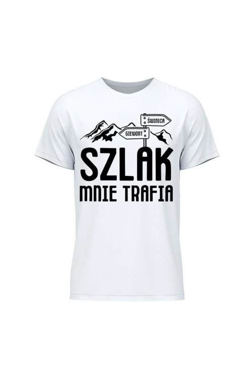 Koszulka męska Szlak mnie trafia - biała