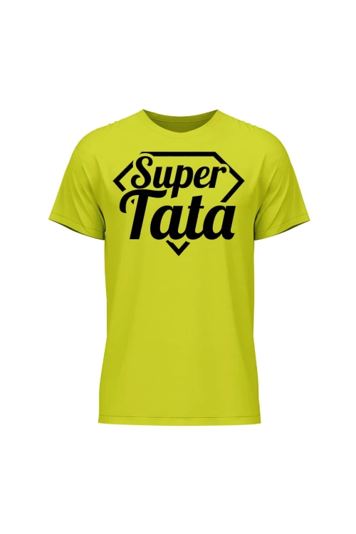Koszulka męska Super Tata - limonka