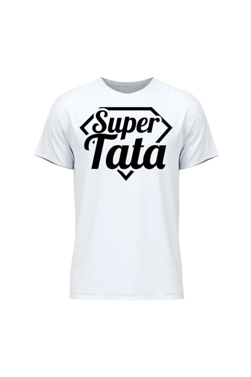Koszulka męska Super Tata - biała